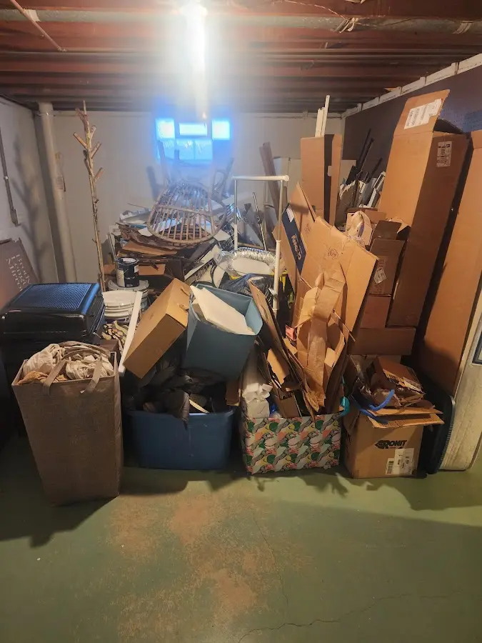 Roll-off dumpster container at job site for Yard Waste Dumpster Rental in Ilion